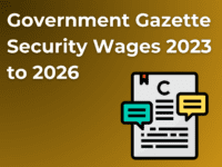 Government Gazette Security Wages 2023 to 2026